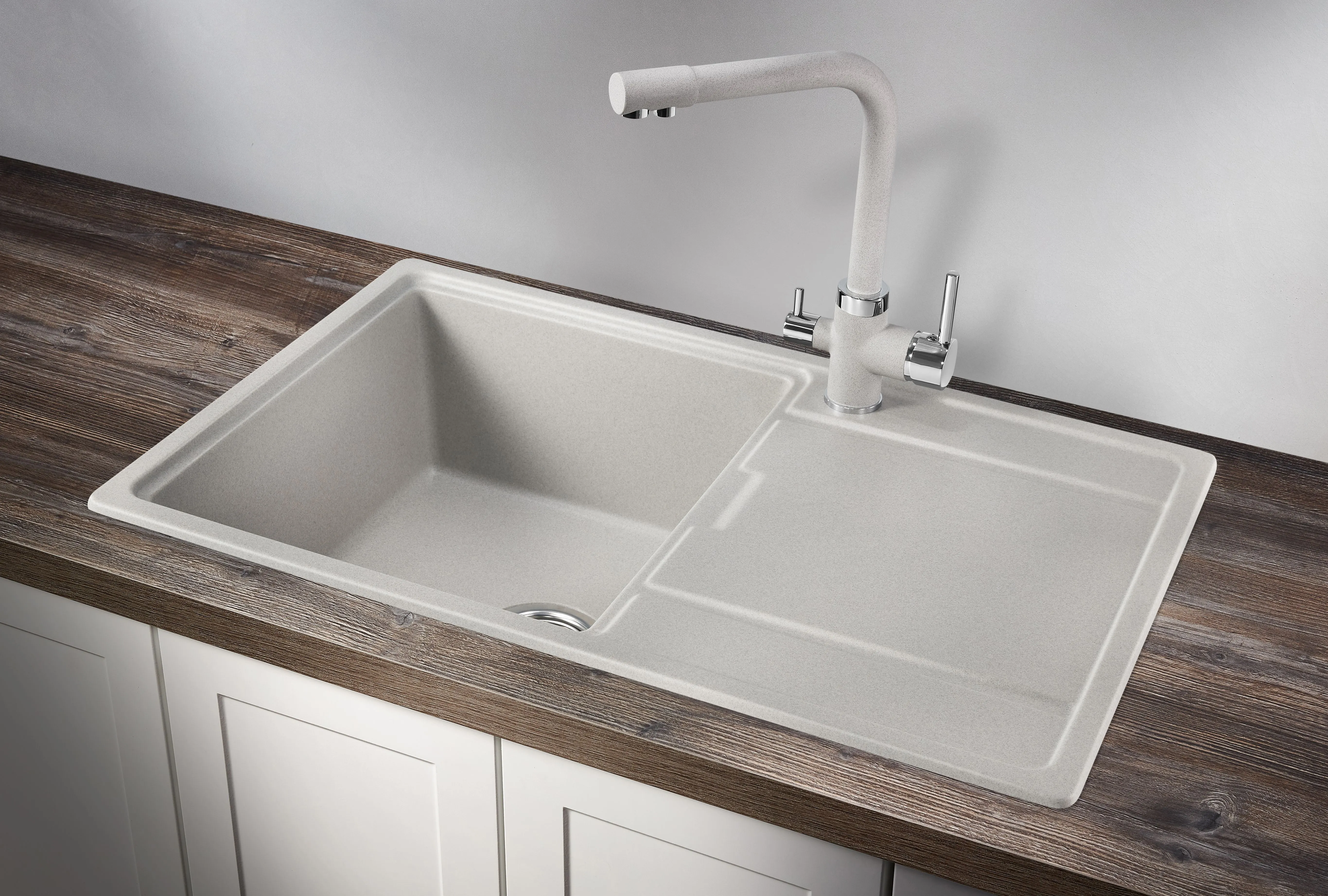 7804, БАЗАЛЬТ, кухонная мойка, кварц