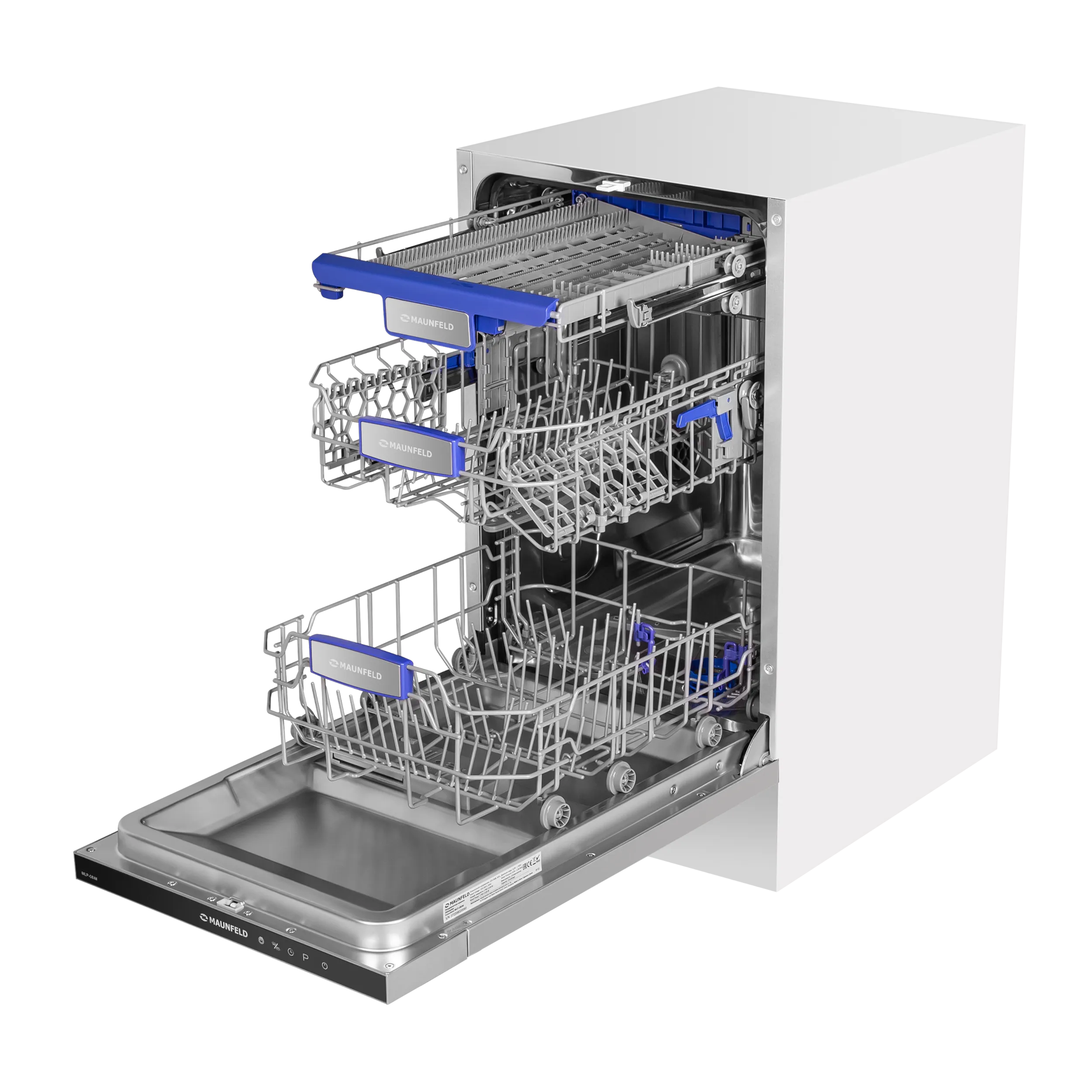 Посудомоечная машина с лучом на полу MAUNFELD MLP-08IM Нержавеющая сталь