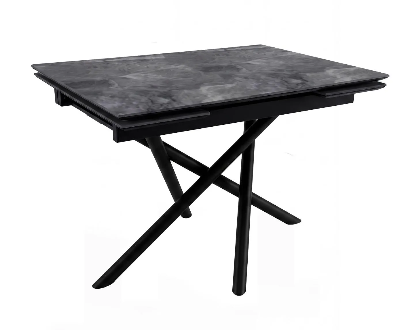 Стол DikLine BKX110 Керамика серый глянец (italian middle grey)/подстолье черное/опоры черные (2уп.)