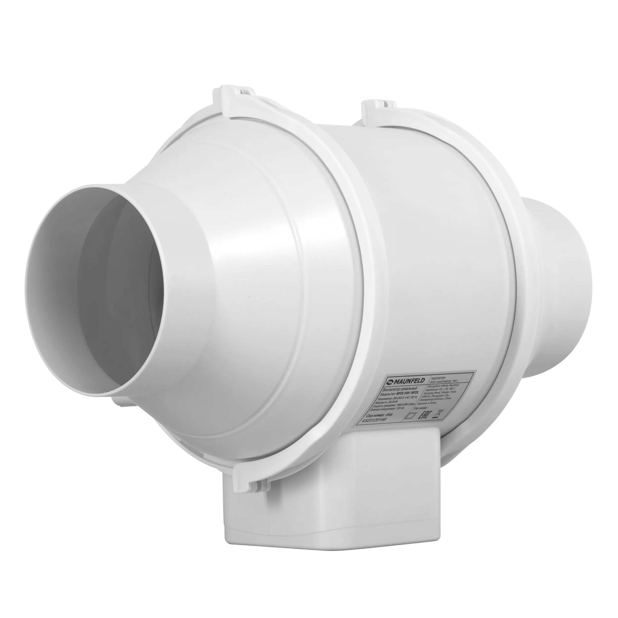 Канальный вентилятор MAUNFELD MFDL10W Белый