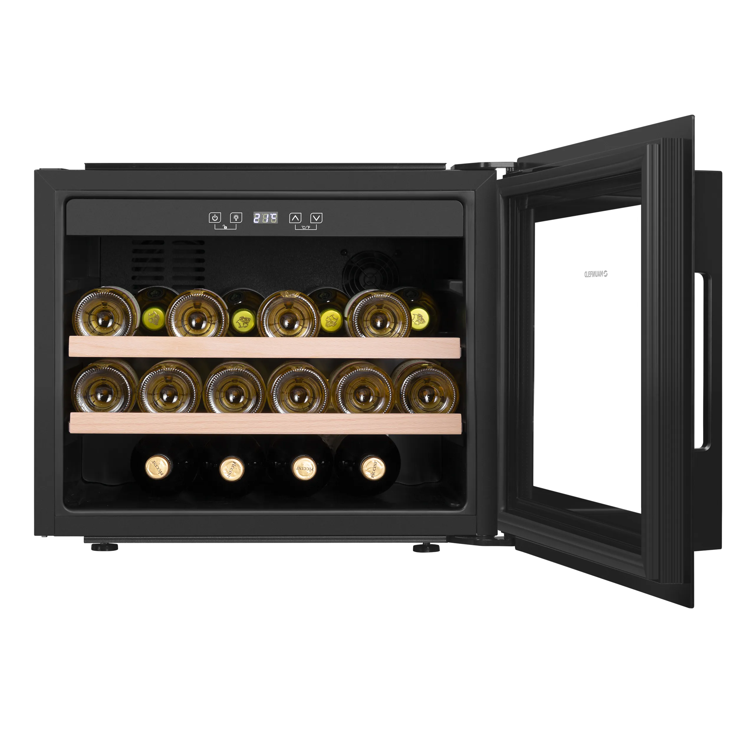 Винный шкаф встраиваемый MAUNFELD MBWC-62S28 Черный