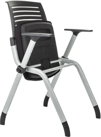 Стул Бюрократ X-Click черный на ножках металл серый