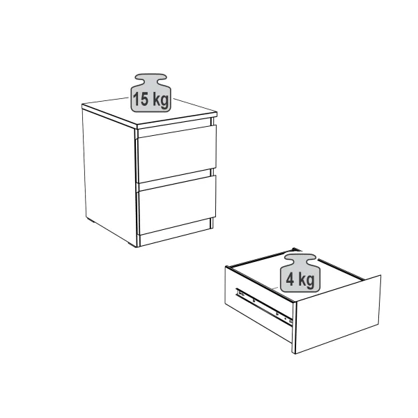 2.05.03.010.3 МАЛЬТА тумба 2 ящика 40х54 сонома RU