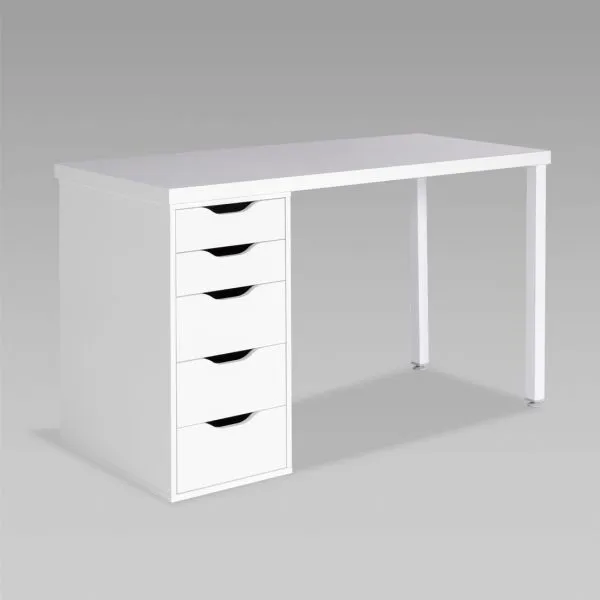 S00432 Ингар 1/5Т стол письменный 120x75x55, белый