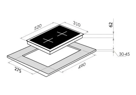 Индукционная варочная панель MAUNFELD MVI31.2HZ.2BT Белый