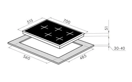 Газовая варочная панель MAUNFELD EGHS.75.33CS\G Нержавеющая сталь