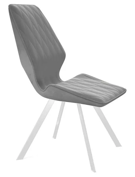 Стул DikLine 243 B22 GREY поворотный/ ножки белые