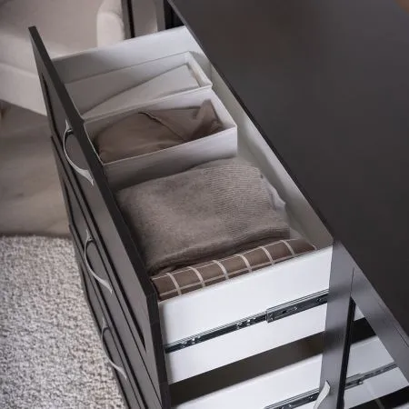 2.02.03.370.5 СИРИУС тумба 2 двери со стеклом и 3 ящика 156х95 Дуб Венге RU