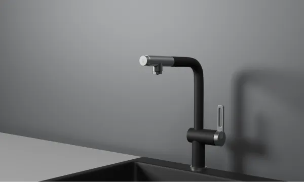 GR-8169, БАЗАЛЬТ, СМЕСИТЕЛЬ КУХОННЫЙ С ВЫДВИЖНЫМ ИЗЛИВОМ