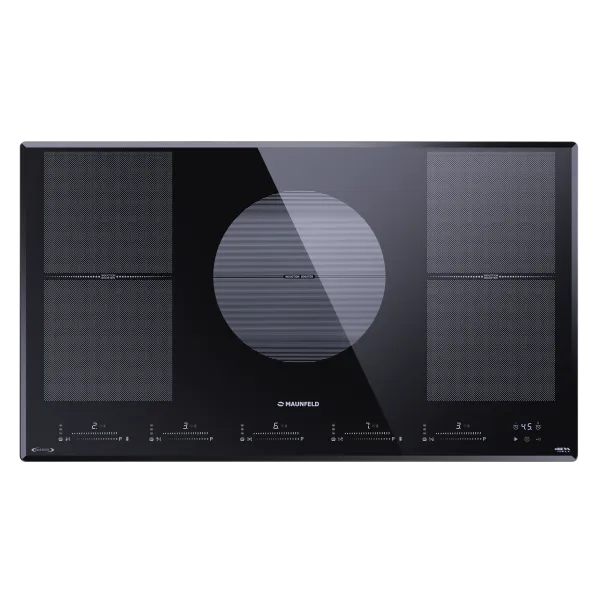 Индукционная варочная панель с двумя Flex Zone и Booster MAUNFELD CVI905SFBK LUX Inverter Черный