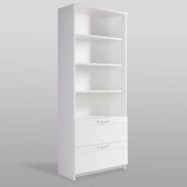 2.02.07.110.1 СИРИУС стеллаж 2 ящика 78х190 белый RU