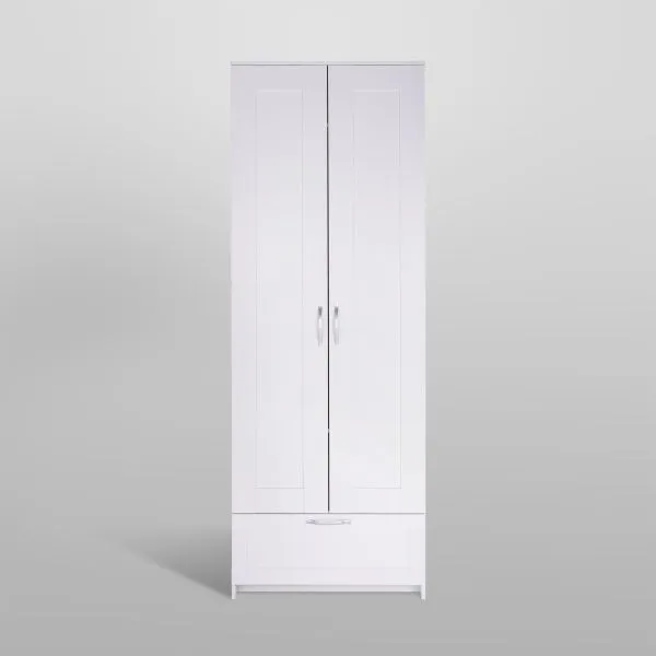 2.02.01.470.1 СИРИУС шкаф 2 двери и 1 ящик 78х59х220 белый RU