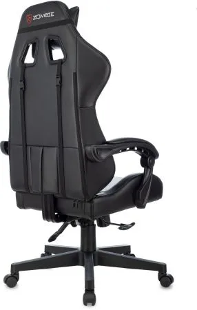 Кресло игровое Zombie GAME TETRA черный/красный экокожа крестов. пластик