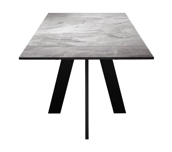 Стол DikLine DKM120 Керамика Italian Grey (глянец серый)/подстолье черное