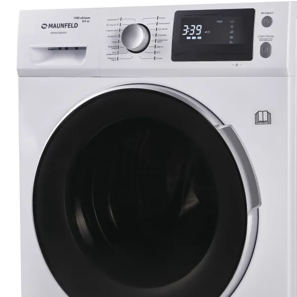 Стиральная машина c сушкой инвертором и паром MAUNFELD MFWM1586WHS Белый