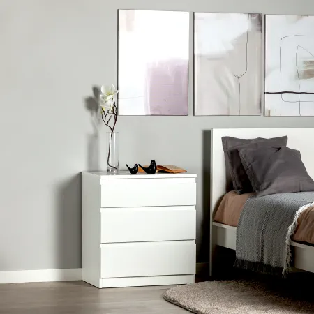 2.03.02.060.1 КАСТОР комод 3 ящика RU белый