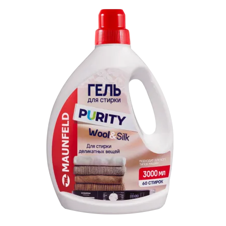 Гель для стирки Maunfeld Purity Wool&Silk 3000мл MWL3000PD Белый