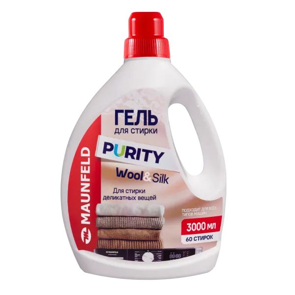 Гель для стирки Maunfeld Purity Wool&Silk 3000мл MWL3000PD Белый
