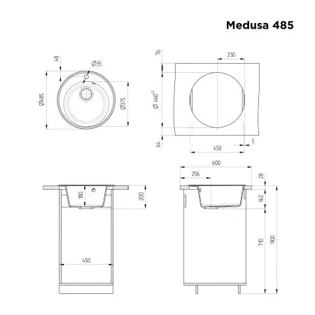 Medusa 485 Тёмно-серый