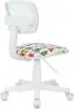 Кресло детское Бюрократ CH-W299 белый TW-15 сиденье мультиколор монстры сетка/ткань крестов. пластик пластик белый