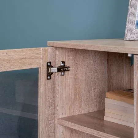 2.02.03.390.3 СИРИУС тумба 2 двери со стеклом 78х123 сонома RU