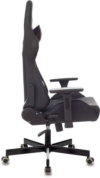 Кресло игровое Knight Armor черный ромбик экокожа с подголов. крестов. металл