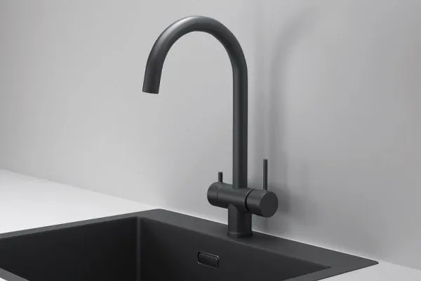 KS-7104, ЧЕРНЫЙ МАТОВЫЙ, СМЕСИТЕЛЬ КУХОННЫЙ