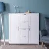 2.02.03.350.1 СИРИУС тумба 2 двери и 4 ящика 117х123 белая RU