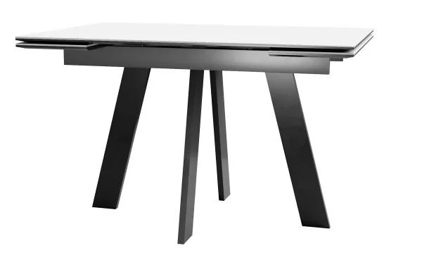 Стол DikLine DKM120 Керамика Mono white (белый матовый)/подстолье черное