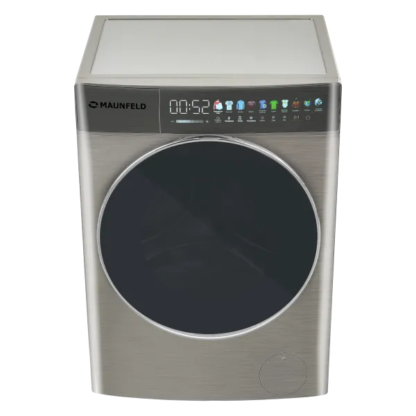 Стиральная машина c сушкой, инвертором и автодозированием MAUNFELD MFWD14116 Нержавеющая сталь