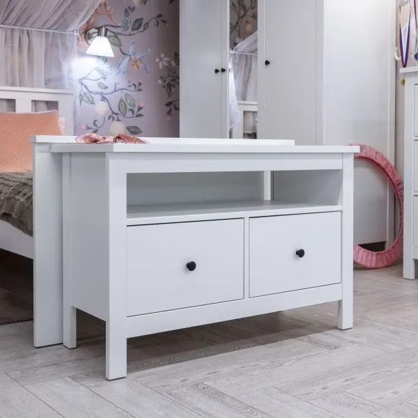 2.08.03.080.1 САГА тумба 2 ящика белая RU