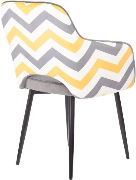 Кресло Бюрократ CH-380F серая жемчужина Italia 26 зигзаг на ножках металл