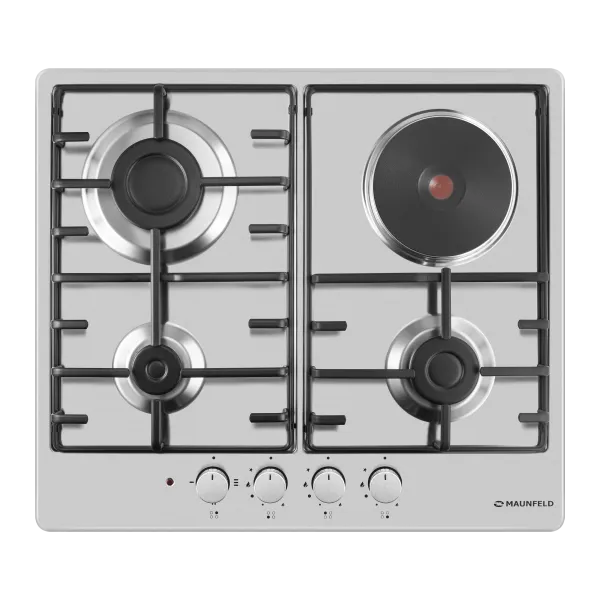 Комбинированная варочная панель MAUNFELD EEHS.64.3CS/KG Нержавеющая сталь