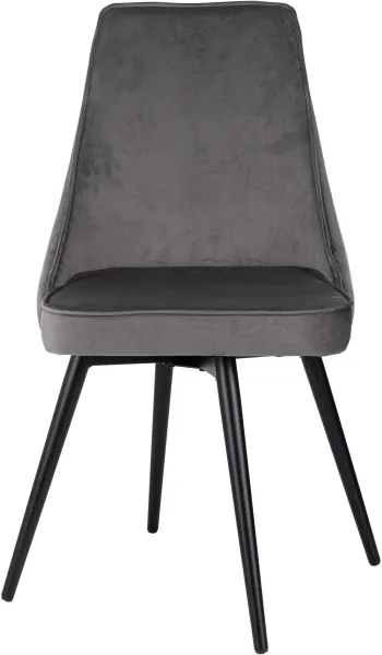 Стул для дома Бюрократ CH-K4_SP с повор.мех. т.серый Holland 18 металл черный на ножках (CH-K4_1/SP/HL18)