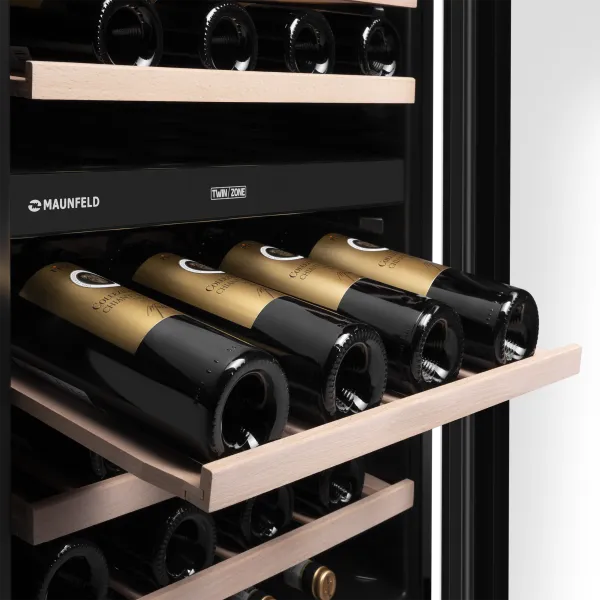 Винный шкаф встраиваемый MAUNFELD MBWC-415D171 Черный