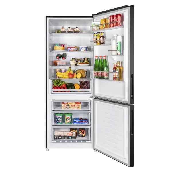 Холодильник с инвертором MAUNFELD MFF1857NFSB Черная нержавеющая сталь