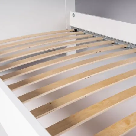 2.08.04.050.14 САГА кровать одинарная 90х200 белая/ясень