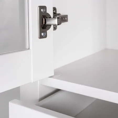 2.08.07.120.14 САГА шкаф с витриной 50 белый/ясень RU