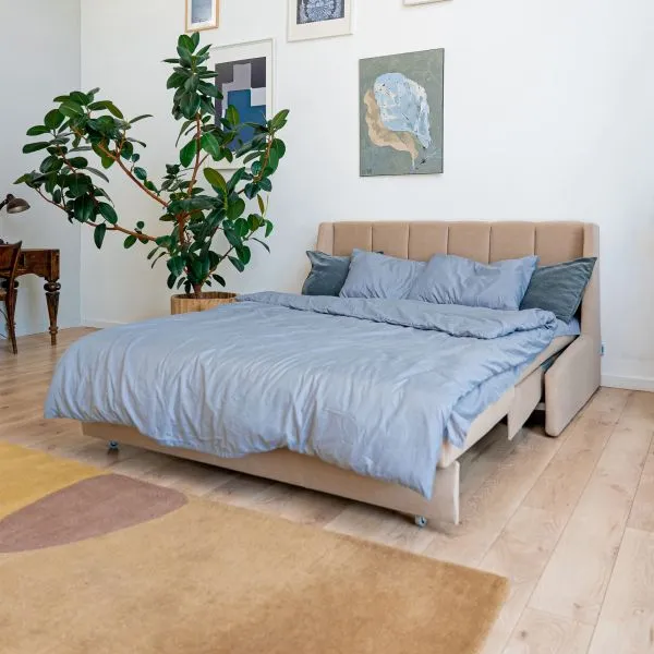 ВЕНЕЦИЯ Складная кровать светло-бежевая, 145