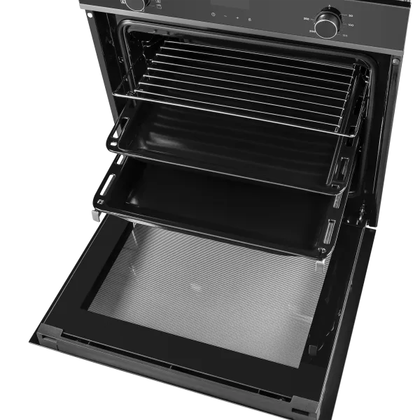 Шкаф духовой электрический MAUNFELD MEOM729P Черный/черная фурнитура