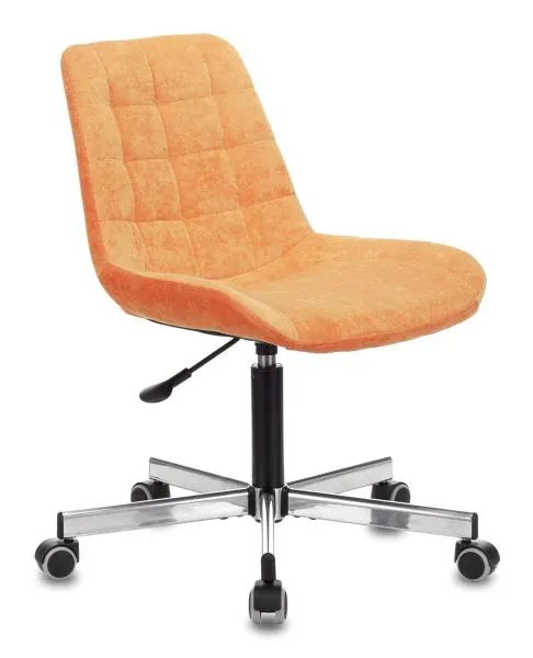 Кресло Бюрократ CH-350M оранжевый Velvet 72 крестов. металл