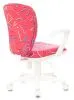 Кресло детское Бюрократ KD-W10AXSN малиновый Sticks 05 крестов. пластик пластик белый