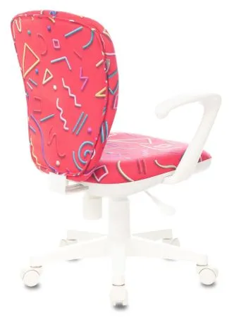 Кресло детское Бюрократ KD-W10AXSN малиновый Sticks 05 крестов. пластик пластик белый