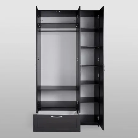 2.02.01.510.5 СИРИУС шкаф 3 двери и 1 ящик 117х59х220 Дуб Венге RU (с 1 зеркалом)