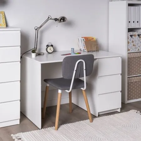 2.03.06.090.1 КАСТОР стол письменный 3 ящика 116х65 RU белый