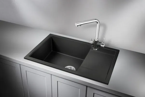 7805, ТУРМАЛИН, кухонная мойка, кварц