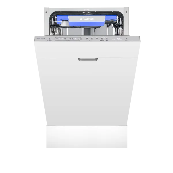 Посудомоечная машина MAUNFELD MLP45330T Smart Beam Inverter Wi-Fi с автооткрыванием и проекцией таймера на пол Нержавеющая сталь
