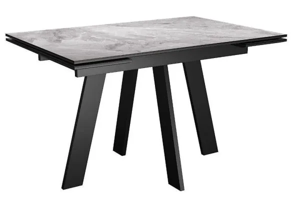Стол DikLine DKM120 Керамика Italian Grey (глянец серый)/подстолье черное