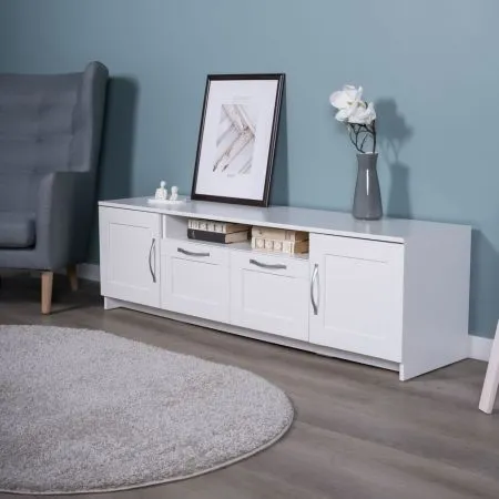 2.02.03.330.1 СИРИУС тумба 2 двери и 2 ящика 156х47 белая RU