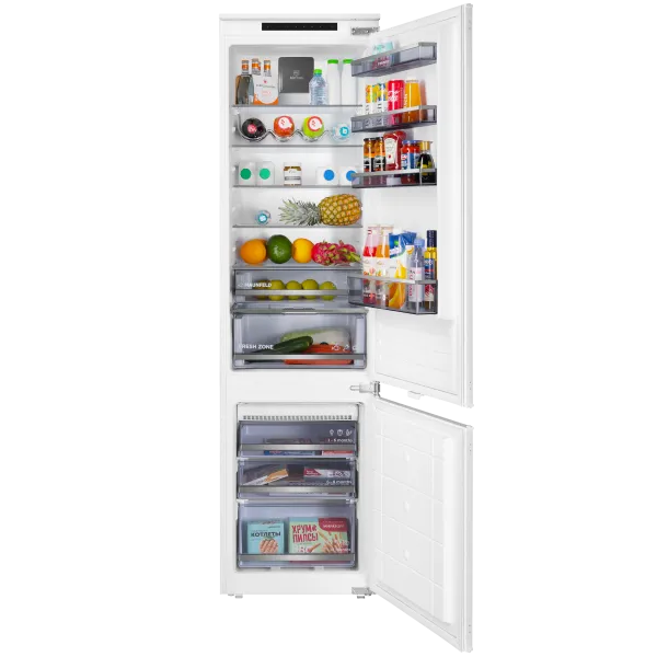 Встраиваемый холодильник NO FROST с инвертором MAUNFELD MBF193NFFWGR Inverter Белый